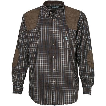 Camisa De Mangas Compridas Homem Percussion Sologne Skintane Optimum - Carreaux Marron