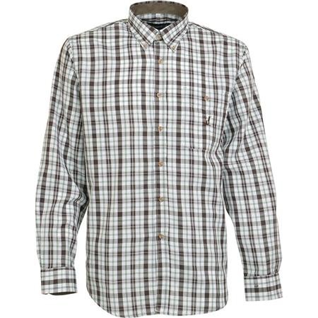 Camisa De Mangas Compridas Para Homem Idaho Tradition - Marron/Vert