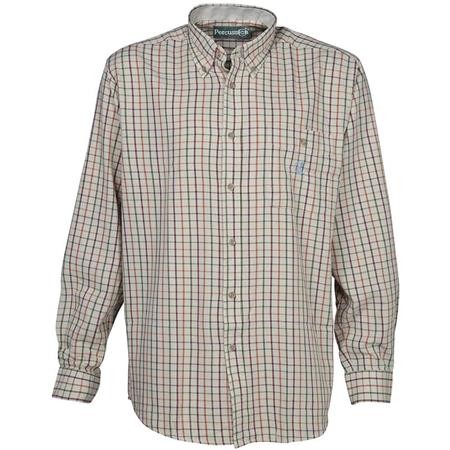 CAMISA DE MANGAS COMPRIDAS PARA HOMEM PERCUSSION PETITS CARREAUX - OCRE