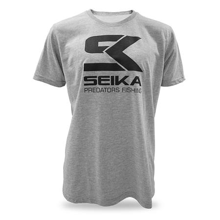 Camisa De Mangas Curtas Homem Seika Predator Fishing Seika Sk - Gris