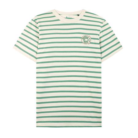 CAMISA DE MANGAS CURTAS HOMEM SENSAS FAGUO LUGNY - ECRU/VERT