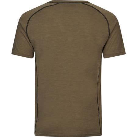 CAMISA DE MANGAS CURTAS PARA HOMEM SEELAND APEX MÉRINOS - COVERT GREEN