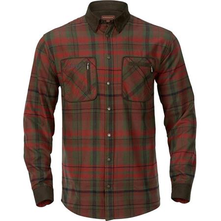 Camisa De Mangas Largas Hombre Harkila Pajala - Carreaux Rouge