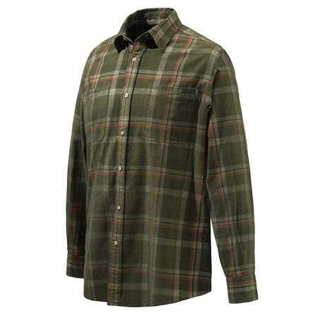 Camisa De Mangas Largas Para Hombre Beretta Manchester Corduroy Shirt - Vert/Orange