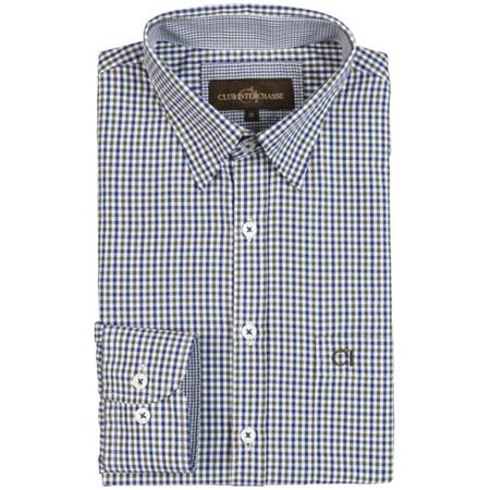 Camisa De Mangas Largas Para Hombre Club Interchasse Marin - Bleu/Vert