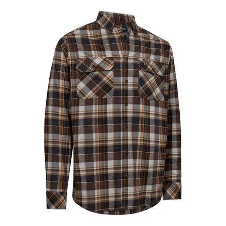 Camisa De Mangas Largas Para Hombre Deerhunter Robert - Brown Check