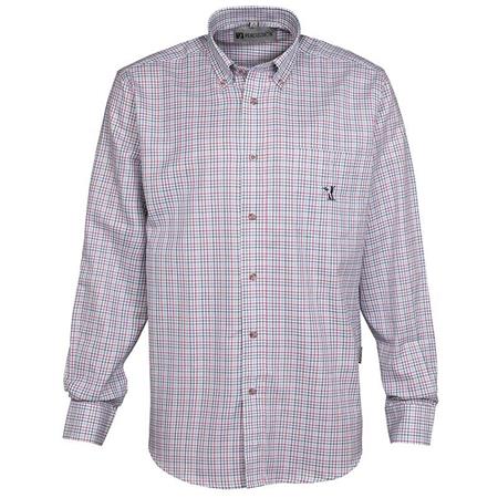 Camisa De Mangas Largas Para Hombre Percussion Petits Carreaux - Rouge
