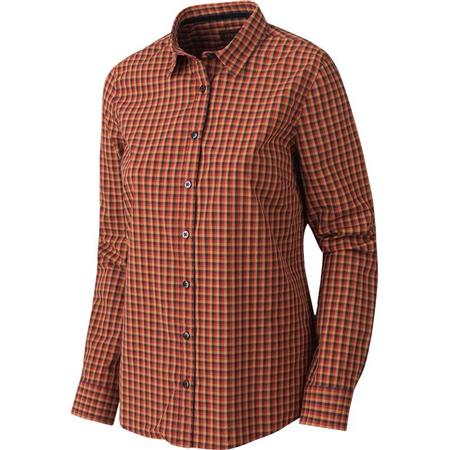 Camisa De Mangas Largas Para Mujer Harkila Selja Lady L/S Check - Carreaux Rouge/Noir