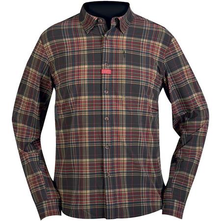 Camisa Manga Larga De Hombre Hart Aosta - Marrón/Roja