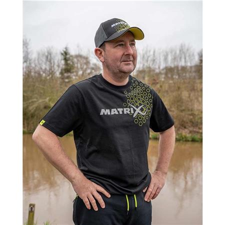 CAMISETA DE MANGA CORTA PARA HOMBRE FOX MATRIX BLACK HEX PRINT T-SHIRT - NEGRO