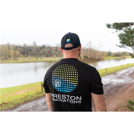 CAMISETA DE MANGA CORTA PARA HOMBRE PRESTON INNOVATIONS LIGHTWEIGHT BLACK T-SHIRT - NEGRO