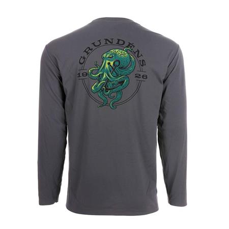 Camiseta De Manga Larga Para Hombre Grundéns Kraken Print Anchor