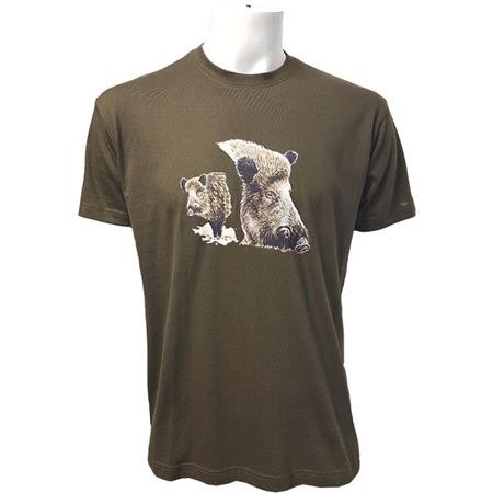 Camiseta De Mangas Cortas Hombre2 Jabalíes - Kaki Bartavel 2 Jabalís - Caqui
