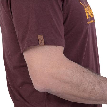 CAMISETA DE MANGAS CORTAS PARA HOMBRE HART B.EARTH - BORDEAUX