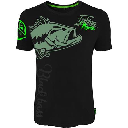 CAMISETA DE MANGAS CORTAS PARA HOMBRE HOT SPOT DESIGN BLACK BASS MANIA - NOIR