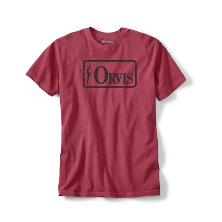 Camiseta De Mangas Cortas Para Hombre Orvis Bent Rod Badge - Bordeaux