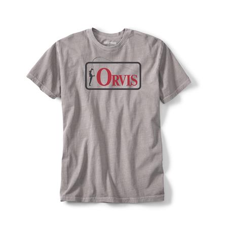 Camiseta De Mangas Cortas Para Hombre Orvis Bent Rod Badge - Gris