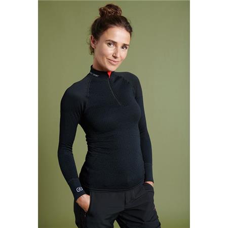 Camisola De Mangas Compridas Para Mulher Damart Energy 4 Thermolactyl Zippe