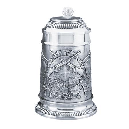 Caneca De Cerveja Fritzmann En Étain Scène De Tir