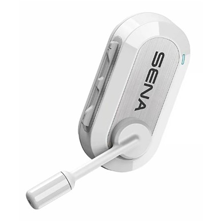 Capacete Bikom 20 Sena Branco : Intercom Com Microfone Mesh Full Duplex Bluetooth