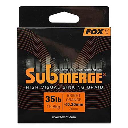 CARP BRAID FOX EDGES SUBMERGE ORANGE SINKING BRAID