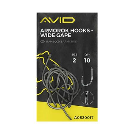 Carp Hook Avid Carp Armorok Wide Gape - Pack Of 10