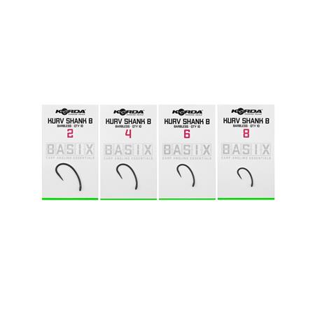 CARP HOOK KORDA BASIX KURV BARBLESS
