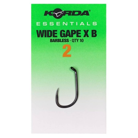CARP HOOK KORDA ESSENTIALS WIDE GAPE X BARBLESS