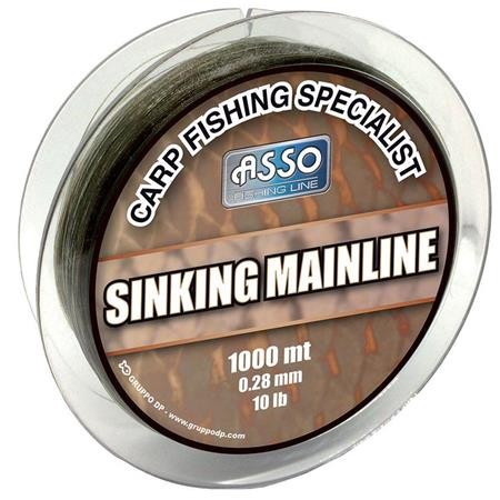 Carp Monofilament Asso Mainline Sinking 1000M Green