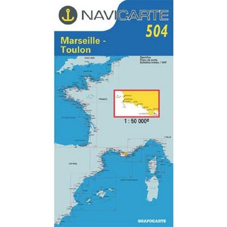 CARTA DE NAVEGAÇÃO NAVICARTE MARSEILLE - TOULON - LES CALANQUES
