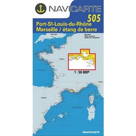 CARTA DE NAVEGAÇÃO NAVICARTE PORT ST LOUIS - ETANG DE BERRE - MARSEILLE