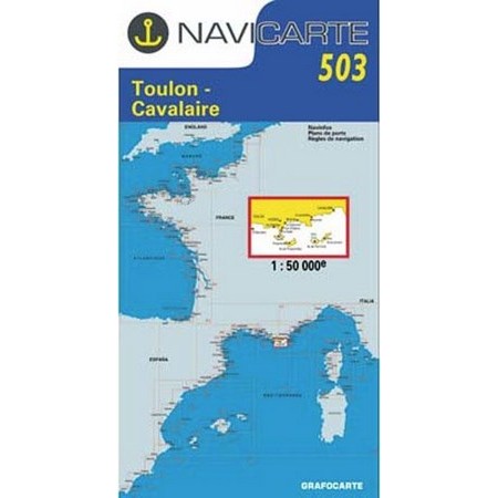 CARTA DE NAVEGAÇÃO NAVICARTE TOULON - CAVALAIRE - ILES D'HYERES