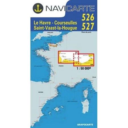 Carta Di Navigazione Navicarte Le Havre - St Vaast - La Houge