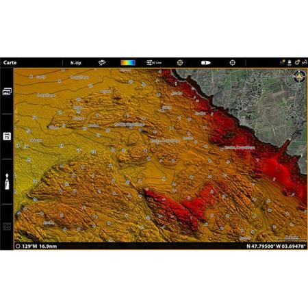 CARTE DÉTAILLÉE HUMMINBIRD DES CÔTES FRANÇAISES ET CORSES