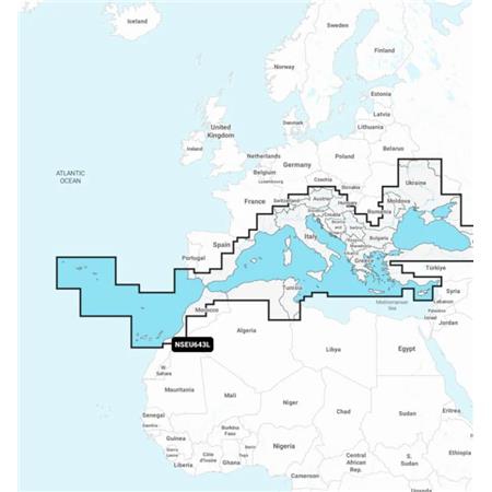 Carte Garmin Navionics + Mer Méditerranée Et Mer Noire