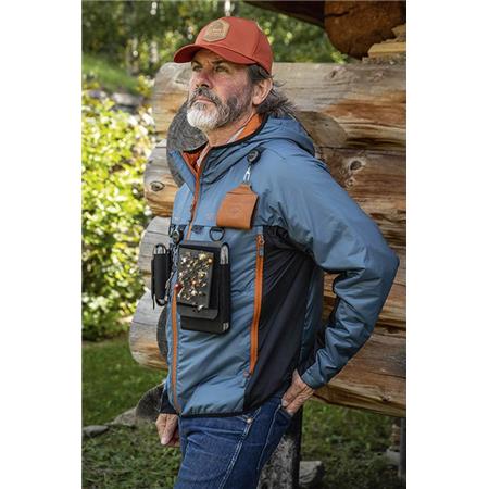 Casaco Acolchoado Masculino Devaux Rift'fly - Laranja/Azul