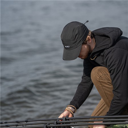 CASQUETTE AVID CARP STEALTH BLACK WATERPROOF 5-PANEL CAP - NOIR
