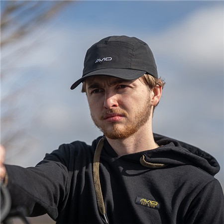 CASQUETTE AVID CARP STEALTH BLACK WATERPROOF 5-PANEL CAP - NOIR