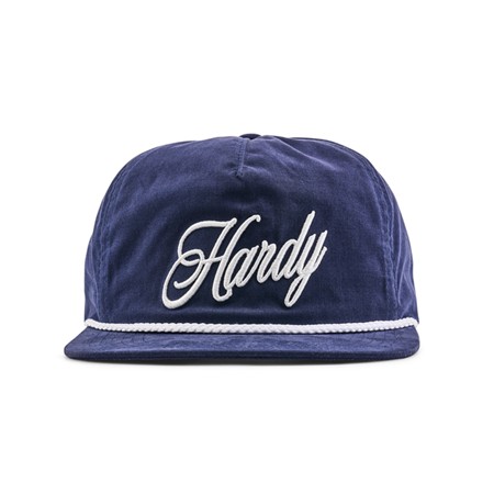 CASQUETTE HARDY SCRIPT EMBROIDERY LOGO ROPE HAT - BLEU