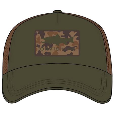 CASQUETTE HOMME ORVIS CAMO TROUT OUTLINE TRUCKER - OLIVE