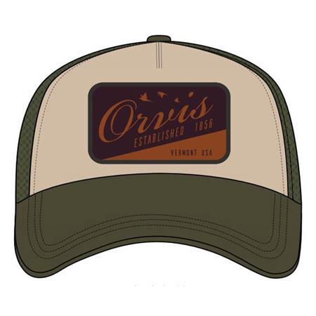 Casquette Homme Orvis Vermont Upland Trucker Cream - Kaki