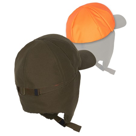 CASQUETTE PINEWOOD SMÅLAND TEDDY WINTER - MOSS GREEN/ORANGE