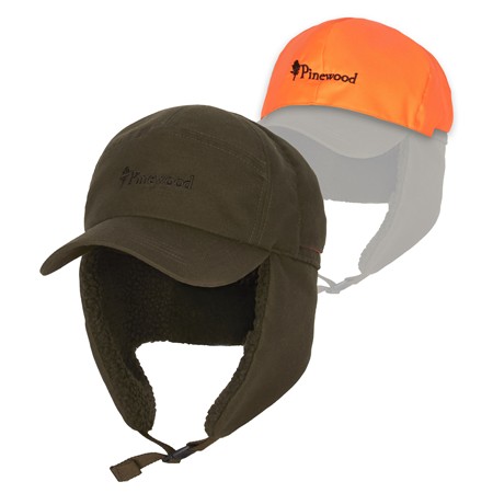 Casquette Pinewood Småland Teddy Winter - Moss Green/Orange