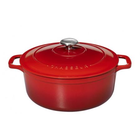 CAST IRON CASSEROLE CHASSEUR RONDE - RUBIS