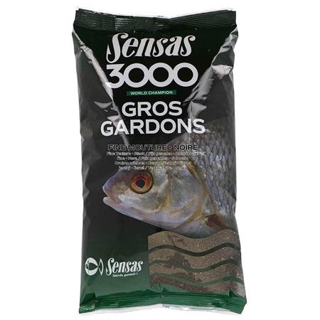 Cebo Sensas 3000 Gros Gardons Fine Mouture Noire