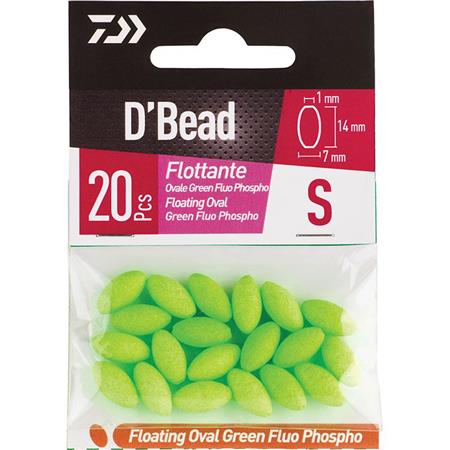 Χάντρα Daiwa D'bead Επιπλέουσεσ Οβάλ Φωσφορίζουσεσ