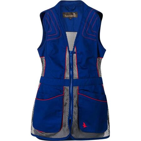 Chaleco De Tiro Al Plato Para Mujer Seeland Skeet Ii - Bleu Electric