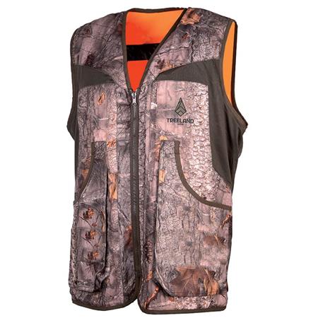 Chaleco Sin Mangas Junior Reversible - Camo/Naranja Treeland T610k Réversible - Camo/Orange