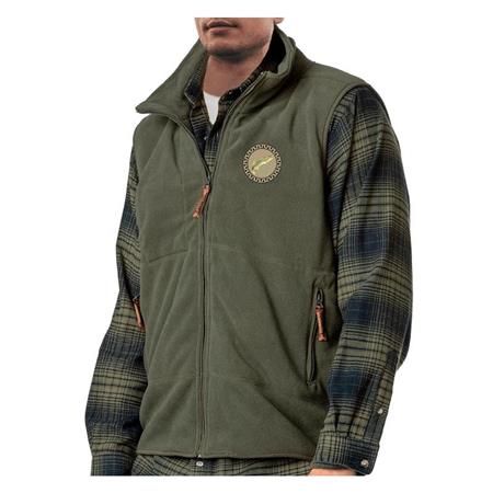 Chaleco Sin Mangas Para Hombre Bartavel Flam Micropolaire - Kaki