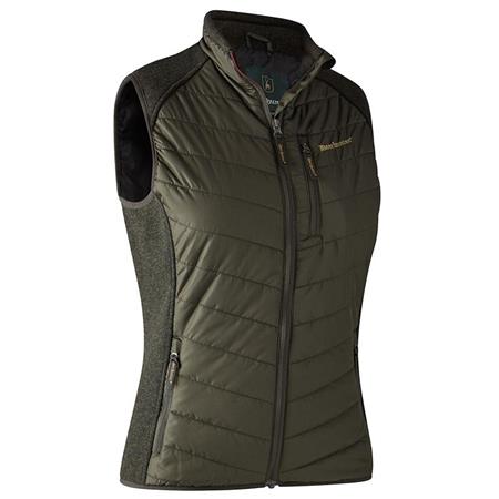 Chaleco Sin Mangas Para Mujer Deerhunter Lady Caroline Padded With Knit - Kaki